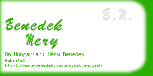 benedek mery business card